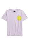 Treasure & Bond Kids' Relaxed Fit Graphic Tee In Purple Secret Smile