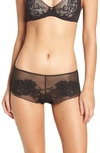 Natori Flora Boyshorts In Black