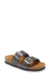 Naot Santa Barbara Water Repellent Slide Sandal In Mixed Metallic Leather
