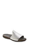 Naot Skylar Slide Sandal In Soft Silver Leather