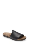 Naot Skylar Slide Sandal In Soft Black Leather