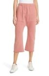 Nili Lotan Crop Sweatpants In Earth Rose