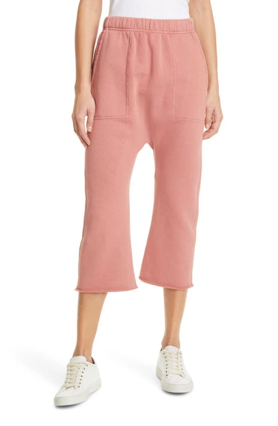 Nili Lotan Crop Sweatpants In Earth Rose