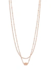 Kendra Scott Emilie Mother Of Pearl Layered Necklace, 15.5-18.5 In Gold Rose