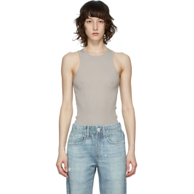 Rag & Bone Grey 'the Essential' Rib Tank Top In Gray Dawn