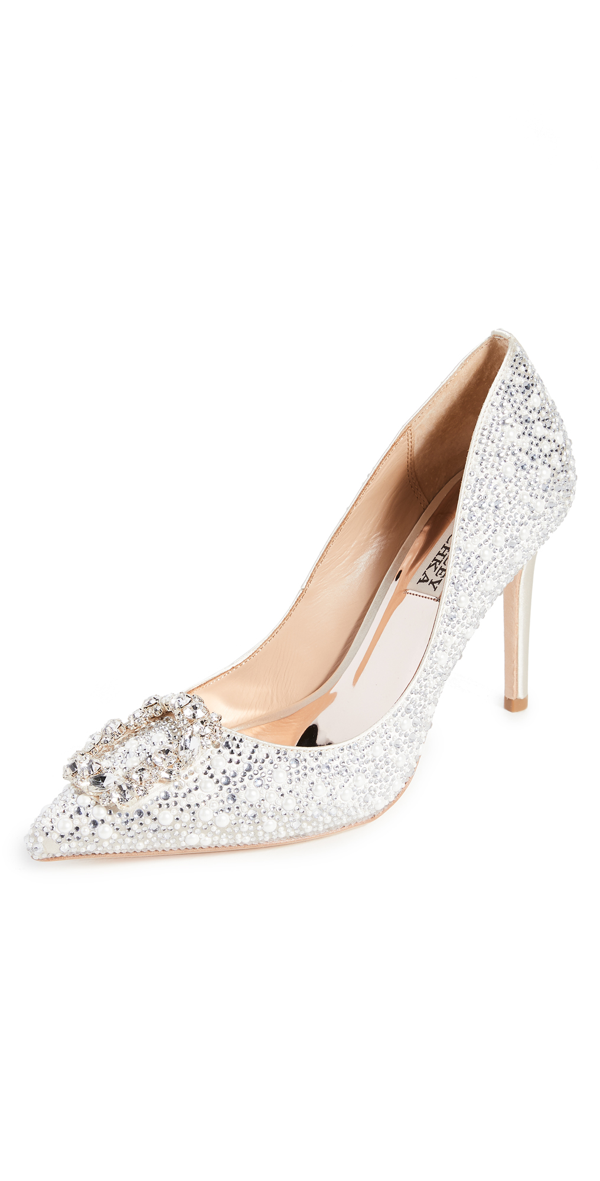 Badgley Mischka Cher Ii Evening Pumps Women's Shoes In Ivory | ModeSens