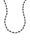 Sethi Couture Black Diamond Wire Wrap Chain Necklace In White Gold