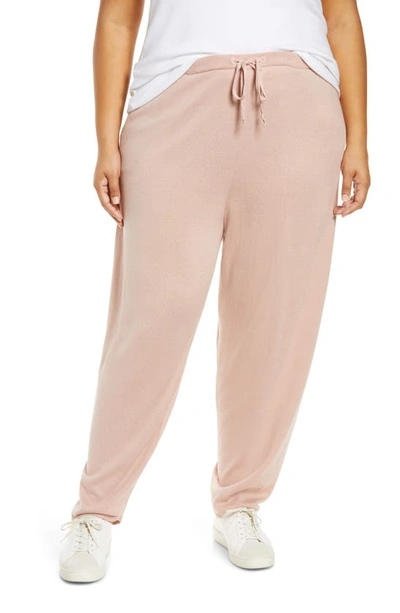 Eileen Fisher Petite Organic Cotton Terry Ankle Track Pants In Khaki