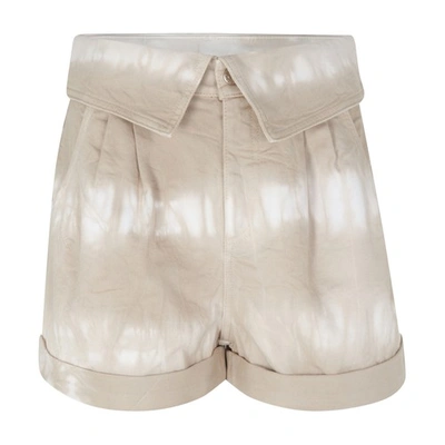 Stella Mccartney Tie-dye Denim Shorts In Brown