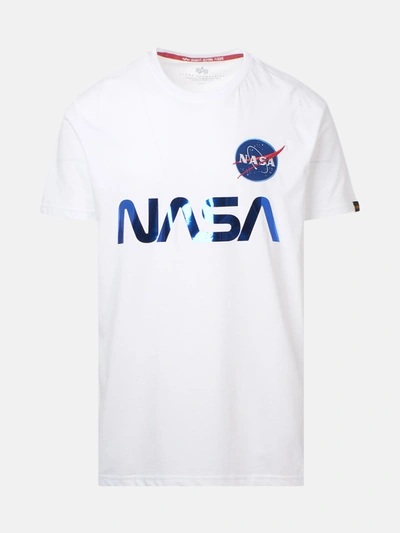 Alpha Industries Nasa Rainbow Reflective T-shirt In White