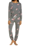 Honeydew Intimates Star Seeker Black Rose Knit Pajama Set