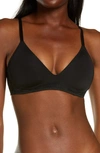 On Gossamer Women's Sleek Lace Wire Free Lift Bra G9226 In Black