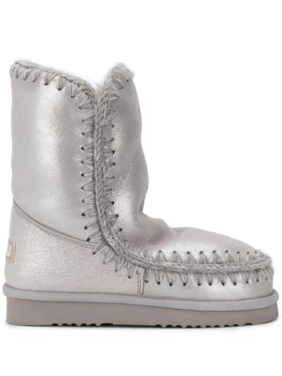 Mou Eskimo 24 Ankle Boots In Silver