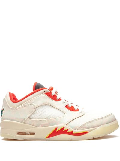 Jordan Men's Air  5 Retro Low "chinese New Year" Shoes In White/yellow/black