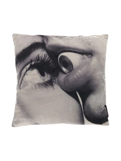 Seletti Toiletpaper Eye Mouth Cushion In White