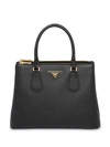 Prada Galleria Top Handle Bag In Black