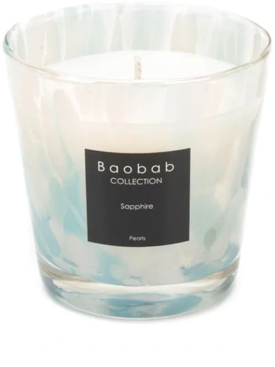Baobab Collection Sapphire Pearls Scented Candle (190g) In White