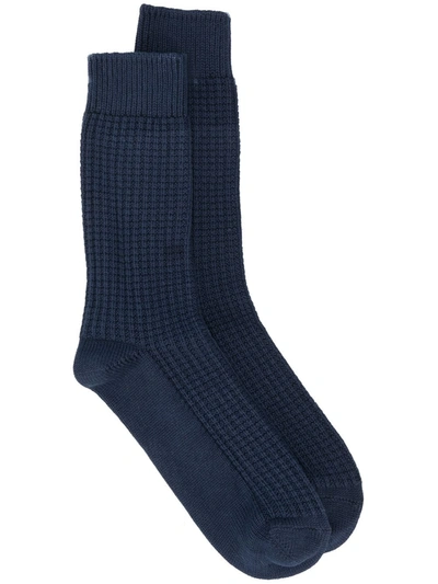 Thunders Love Link Chunky Knit Socks In Blue