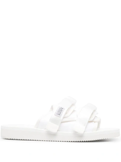 Suicoke Side Touch-strap Detail Slides In White