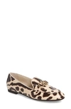 Ferragamo Trifoglio Gancini Leopard-print Loafers In Multicolor