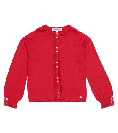 Tartine Et Chocolat Kids' Bamboo, Cotton And Silk Cardigan In Red