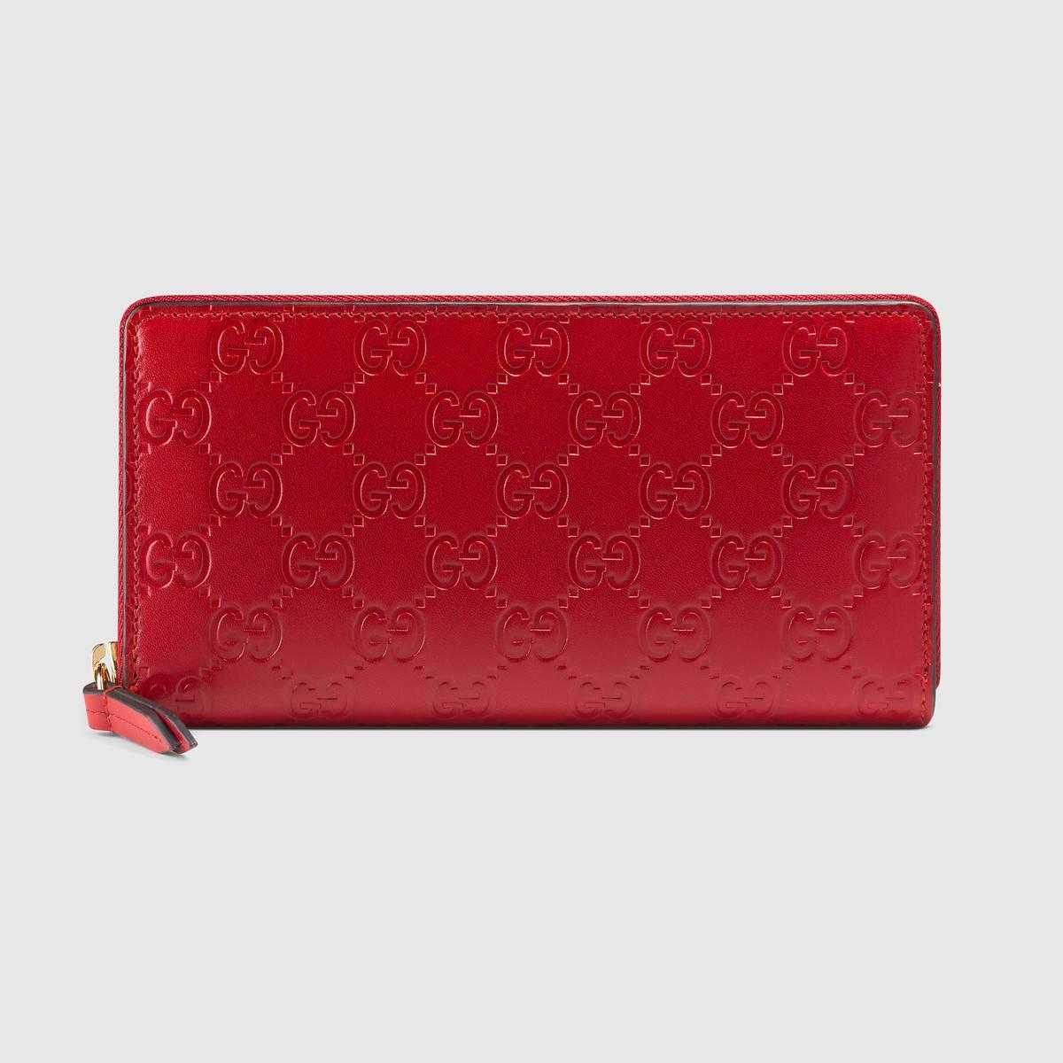 red gucci signature wallet