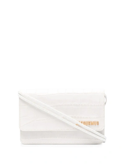 Jacquemus Le Riviera Leather Crossbody Bag In White