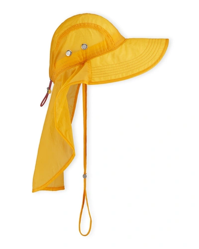 Moncler Men's Nylon Gardening Hat In Open Orange