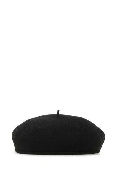 Marine Serre Moon Logo Beret Hat In Black