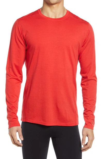 Smartwool Base Layer Shirt In Cardinal Red
