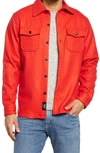 Schott Cpo Wool Blend Work Shirt In Orange