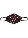 Marine Serre Moon-print Recycled-polyamide Face Covering In Brown