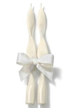 Anna New York Denise Set Of 2 Taper Candles In Ivory