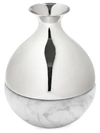 Anna New York Dual Bud Vase Carrara In Silver