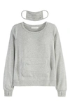 Adyson Parker Cargo Sweatshirt & Adult Face Mask In Light Heather Grey