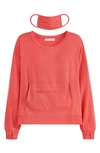 Adyson Parker Cargo Sweatshirt & Adult Face Mask In Strawberry Granita