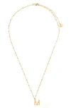 Tess + Tricia Initial Pendant Necklace In Gold M