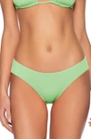 Becca Shirred Hipster Bikini Bottoms In Mint