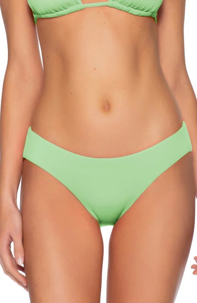 Becca Shirred Hipster Bikini Bottoms In Mint