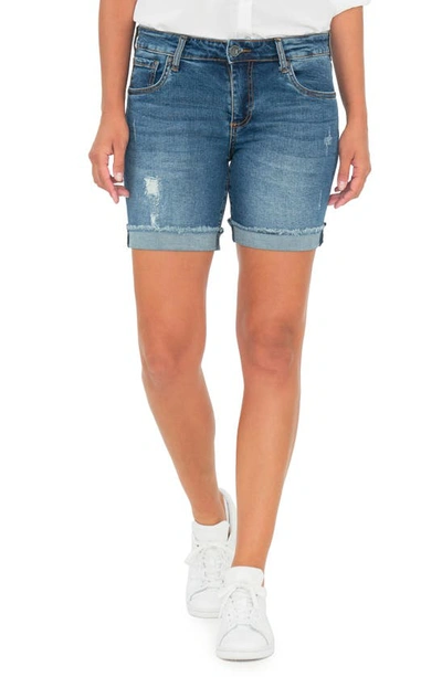 Kut From The Kloth Catherine Boyfriend Distressed Denim Shorts In Concept