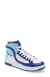 Superdry Basket High Top Sneaker In Fluro Blue/ Navy/ White