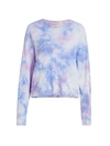 Electric & Rose Cass Waffle Knit Tie Dye Pullover In Purple