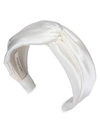 Jennifer Behr Twist Crepe-back Satin Headband In Storm