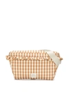 Loeffler Randall Commuter Ruffle Gingham Belt Bag In Brown