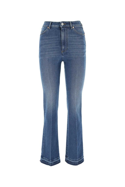 Valentino High-waist Straight-leg Jeans In Blue