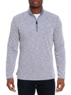 Robert Graham Allman Waffle Knit Quarter-zip Pullover In Navy