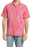 Tommy Bahama Tahitian Border Classic Fit Silk Shirt In Amaranth