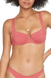 L*space Camellia Underwire Bikini Top In Brick