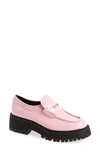 Steve Madden Malvern Loafer In Pink Patent