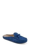 Aerosoles Bowie Bow Mule In Blue Suede